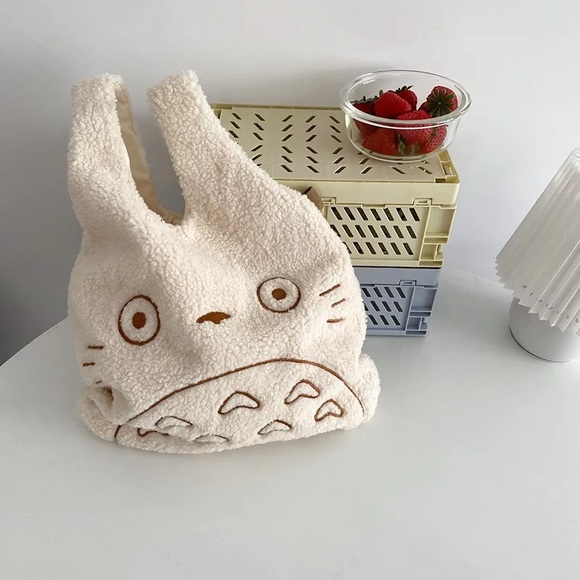 My Neighbor Totoro Sherpa Fluffy Tote Bag - Picture 3 of 10